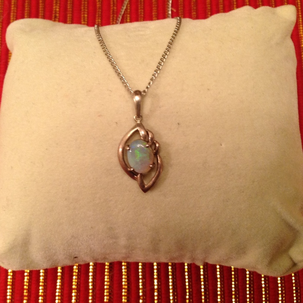 Opal and Sterling Silver Necklace